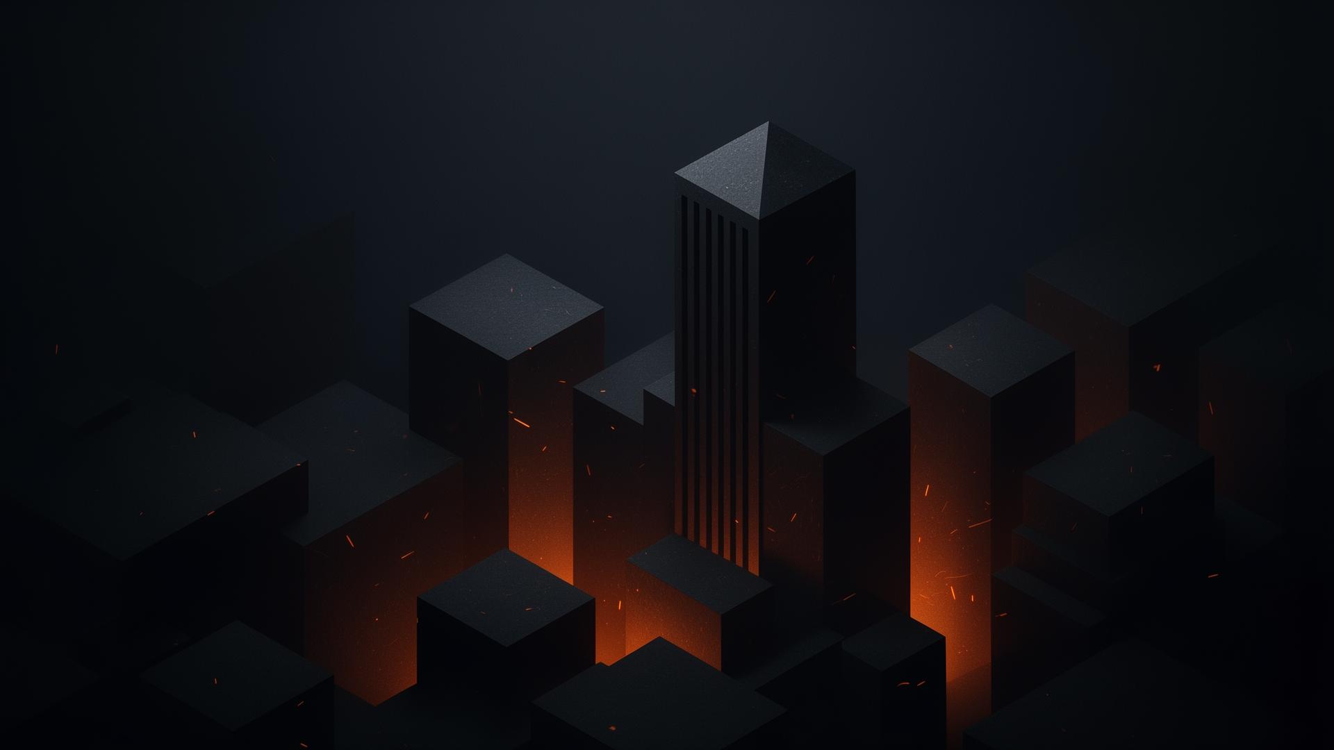 Layered amber application architecture representing multi-tenant SaaS