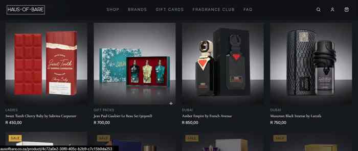 Haus of Bare — E-commerce platform